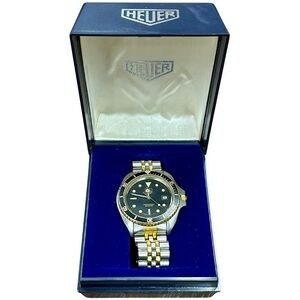 Vintage Heuer Professional 200 Meters Two-Tone Diver Watch w/ Box & Papers